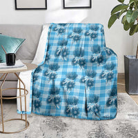 Blue Palaka Hawaii Blanket Hawaiian Lehua Blossoms LT05 - Polynesian Pride