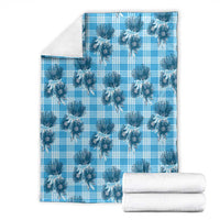 Blue Palaka Hawaii Blanket Hawaiian Lehua Blossoms LT05 - Polynesian Pride