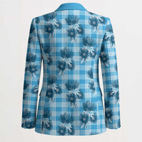 Blue Palaka Hawaii Blazer Hawaiian Lehua Blossoms LT05 - Polynesian Pride