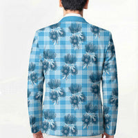 Blue Palaka Hawaii Blazer Hawaiian Lehua Blossoms LT05 - Polynesian Pride