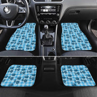 Blue Palaka Hawaii Car Mats Hawaiian Lehua Blossoms LT05 Set 4pcs Blue - Polynesian Pride