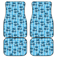 Blue Palaka Hawaii Car Mats Hawaiian Lehua Blossoms LT05 - Polynesian Pride