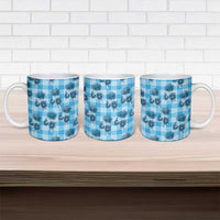 Blue Palaka Hawaii Ceramic Mug Hawaiian Lehua Blossoms LT05 - Polynesian Pride