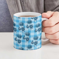 Blue Palaka Hawaii Ceramic Mug Hawaiian Lehua Blossoms LT05 - Polynesian Pride