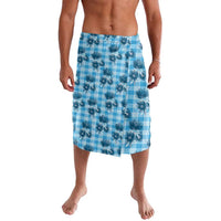 Blue Palaka Hawaii Lavalava Hawaiian Lehua Blossoms LT05 Blue - Polynesian Pride