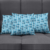 Blue Palaka Hawaii Pillow Cover Hawaiian Lehua Blossoms LT05 - Polynesian Pride