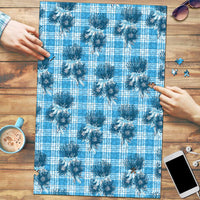 Blue Palaka Hawaii Puzzle Hawaiian Lehua Blossoms LT05 Blue - Polynesian Pride