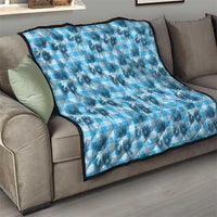 Blue Palaka Hawaii Quilt Hawaiian Lehua Blossoms LT05 - Polynesian Pride