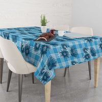 Blue Palaka Hawaii Tablecloth Hawaiian Lehua Blossoms LT05 - Polynesian Pride
