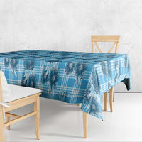 Blue Palaka Hawaii Tablecloth Hawaiian Lehua Blossoms LT05 - Polynesian Pride