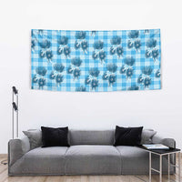 Blue Palaka Hawaii Tapestry Hawaiian Lehua Blossoms LT05 - Polynesian Pride