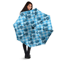 Blue Palaka Hawaii Umbrella Hawaiian Lehua Blossoms LT05 - Polynesian Pride