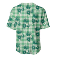 Green Palaka Hawaii Baseball Jersey Hawaiian Lehua Blossoms LT05 - Polynesian Pride