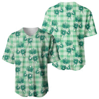 Green Palaka Hawaii Baseball Jersey Hawaiian Lehua Blossoms LT05 - Polynesian Pride