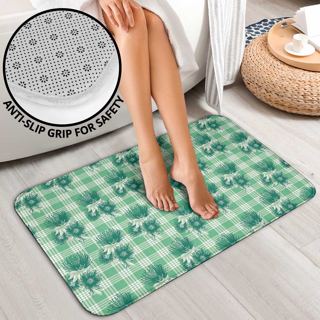 Green Palaka Hawaii Bathroom Set Hawaiian Lehua Blossoms LT05 - Polynesian Pride