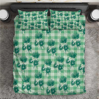 Green Palaka Hawaii Bedding Set Hawaiian Lehua Blossoms LT05 Green - Polynesian Pride