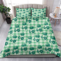 Green Palaka Hawaii Bedding Set Hawaiian Lehua Blossoms LT05 - Polynesian Pride
