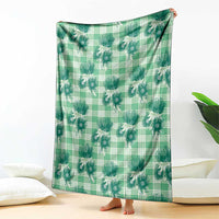 Green Palaka Hawaii Blanket Hawaiian Lehua Blossoms LT05 - Polynesian Pride