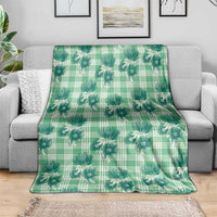 Green Palaka Hawaii Blanket Hawaiian Lehua Blossoms LT05 - Polynesian Pride