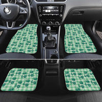 Green Palaka Hawaii Car Mats Hawaiian Lehua Blossoms LT05 Set 4pcs Green - Polynesian Pride