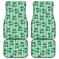 Green Palaka Hawaii Car Mats Hawaiian Lehua Blossoms LT05 - Polynesian Pride