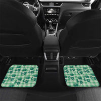 Green Palaka Hawaii Car Mats Hawaiian Lehua Blossoms LT05 Set 2pcs - Back Green - Polynesian Pride