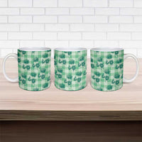 Green Palaka Hawaii Ceramic Mug Hawaiian Lehua Blossoms LT05 - Polynesian Pride