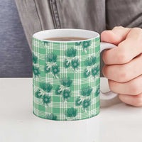 Green Palaka Hawaii Ceramic Mug Hawaiian Lehua Blossoms LT05 - Polynesian Pride