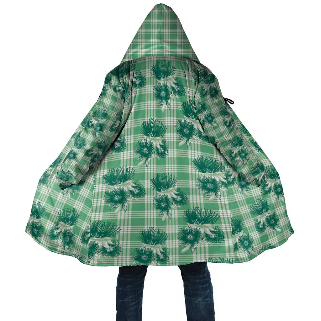 Green Palaka Hawaii Cloak Hawaiian Lehua Blossoms LT05 Unisex Green - Polynesian Pride