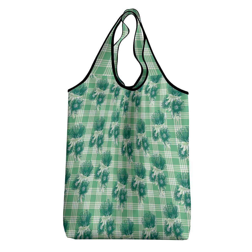 Green Palaka Hawaii Grocery Bag Hawaiian Lehua Blossoms LT05 - Polynesian Pride