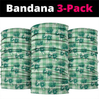 Green Palaka Hawaii Neck Gaiter Hawaiian Lehua Blossoms LT05 package One Size: 25*50cm Green - Polynesian Pride