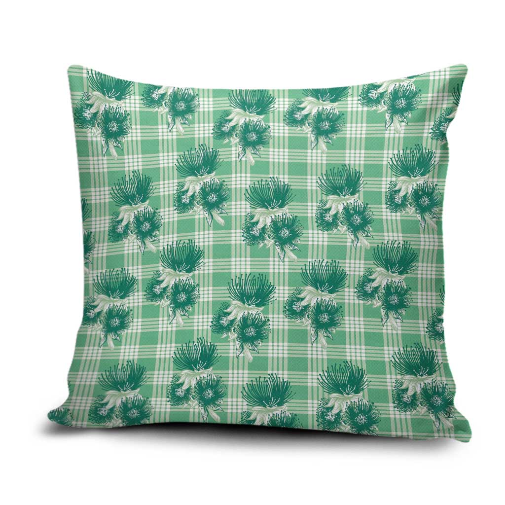 Green Palaka Hawaii Pillow Cover Hawaiian Lehua Blossoms LT05 Green - Polynesian Pride