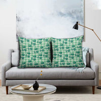 Green Palaka Hawaii Pillow Cover Hawaiian Lehua Blossoms LT05 - Polynesian Pride