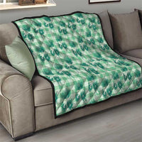 Green Palaka Hawaii Quilt Hawaiian Lehua Blossoms LT05 - Polynesian Pride