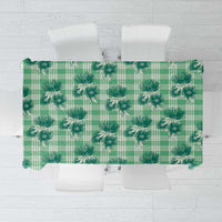 Green Palaka Hawaii Tablecloth Hawaiian Lehua Blossoms LT05 Green - Polynesian Pride