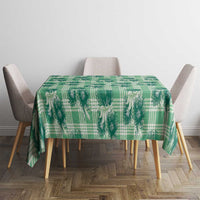 Green Palaka Hawaii Tablecloth Hawaiian Lehua Blossoms LT05 - Polynesian Pride