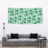 Green Palaka Hawaii Tapestry Hawaiian Lehua Blossoms LT05 - Polynesian Pride