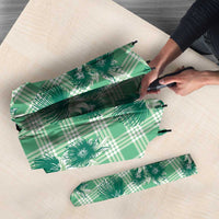 Green Palaka Hawaii Umbrella Hawaiian Lehua Blossoms LT05 - Polynesian Pride