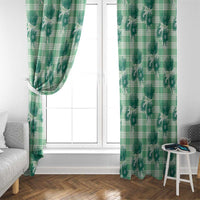 Green Palaka Hawaii Window Curtain Hawaiian Lehua Blossoms LT05 - Polynesian Pride