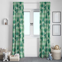 Green Palaka Hawaii Window Curtain Hawaiian Lehua Blossoms LT05 - Polynesian Pride