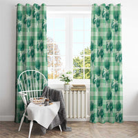 Green Palaka Hawaii Window Curtain Hawaiian Lehua Blossoms LT05 - Polynesian Pride