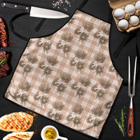 Brown Palaka Hawaii Apron Hawaiian Lehua Blossoms LT05 Brown - Polynesian Pride