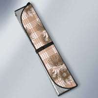 Brown Palaka Hawaii Auto Sun Shade Hawaiian Lehua Blossoms LT05 - Polynesian Pride