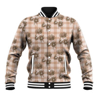 Brown Palaka Hawaii Baseball Jacket Hawaiian Lehua Blossoms LT05 Unisex Brown - Polynesian Pride