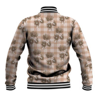 Brown Palaka Hawaii Baseball Jacket Hawaiian Lehua Blossoms LT05 - Polynesian Pride