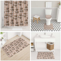 Brown Palaka Hawaii Bathroom Set Hawaiian Lehua Blossoms LT05 - Polynesian Pride