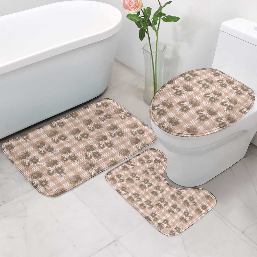 Brown Palaka Hawaii Bathroom Set Hawaiian Lehua Blossoms LT05 - Polynesian Pride