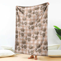 Brown Palaka Hawaii Blanket Hawaiian Lehua Blossoms LT05 - Polynesian Pride