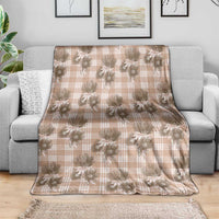 Brown Palaka Hawaii Blanket Hawaiian Lehua Blossoms LT05 - Polynesian Pride