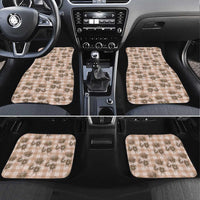 Brown Palaka Hawaii Car Mats Hawaiian Lehua Blossoms LT05 Set 4pcs Brown - Polynesian Pride